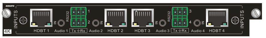 BERKATU柏卡圖 4路HDBaseT 信號(hào)輸入卡
